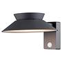 Solar-Wandleuchte Justina Aluminium Grau 0
