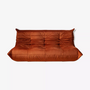 Togo Sofa 3-Sitzer Samt Bernstein-Orange 0