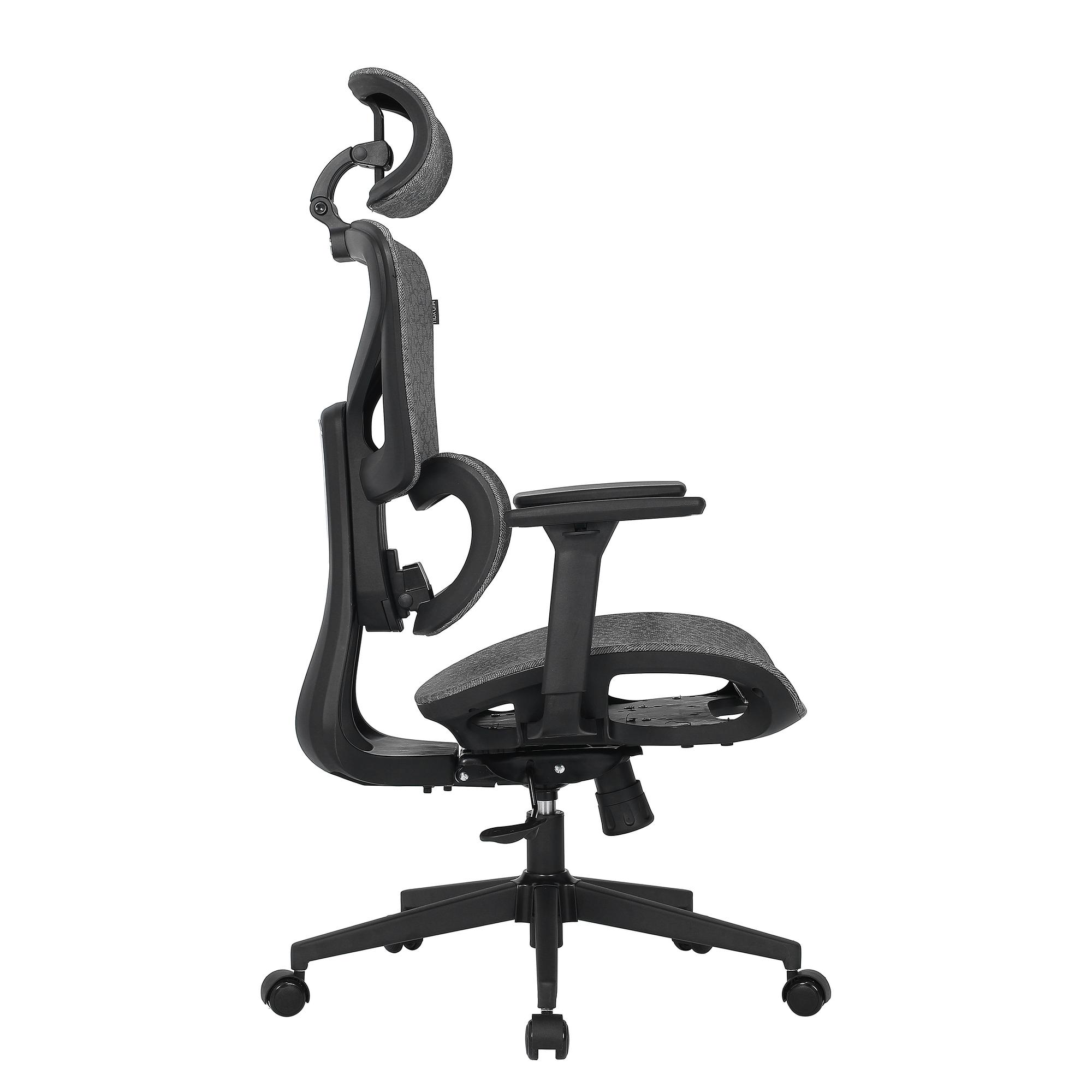 Office Chair Broz Mesh Grey White 3
