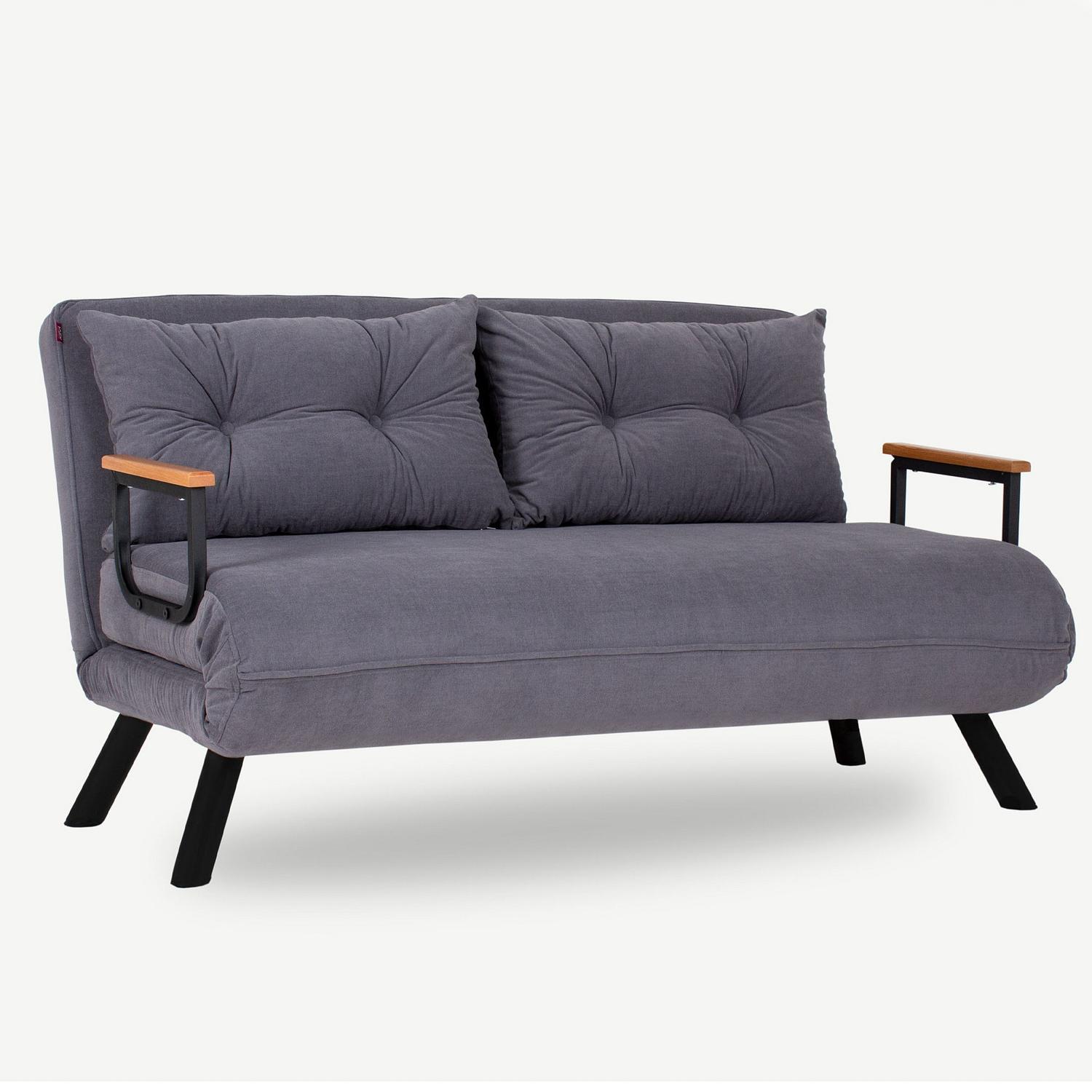 Sando Schlafsofa 2-Sitzer Grau 1