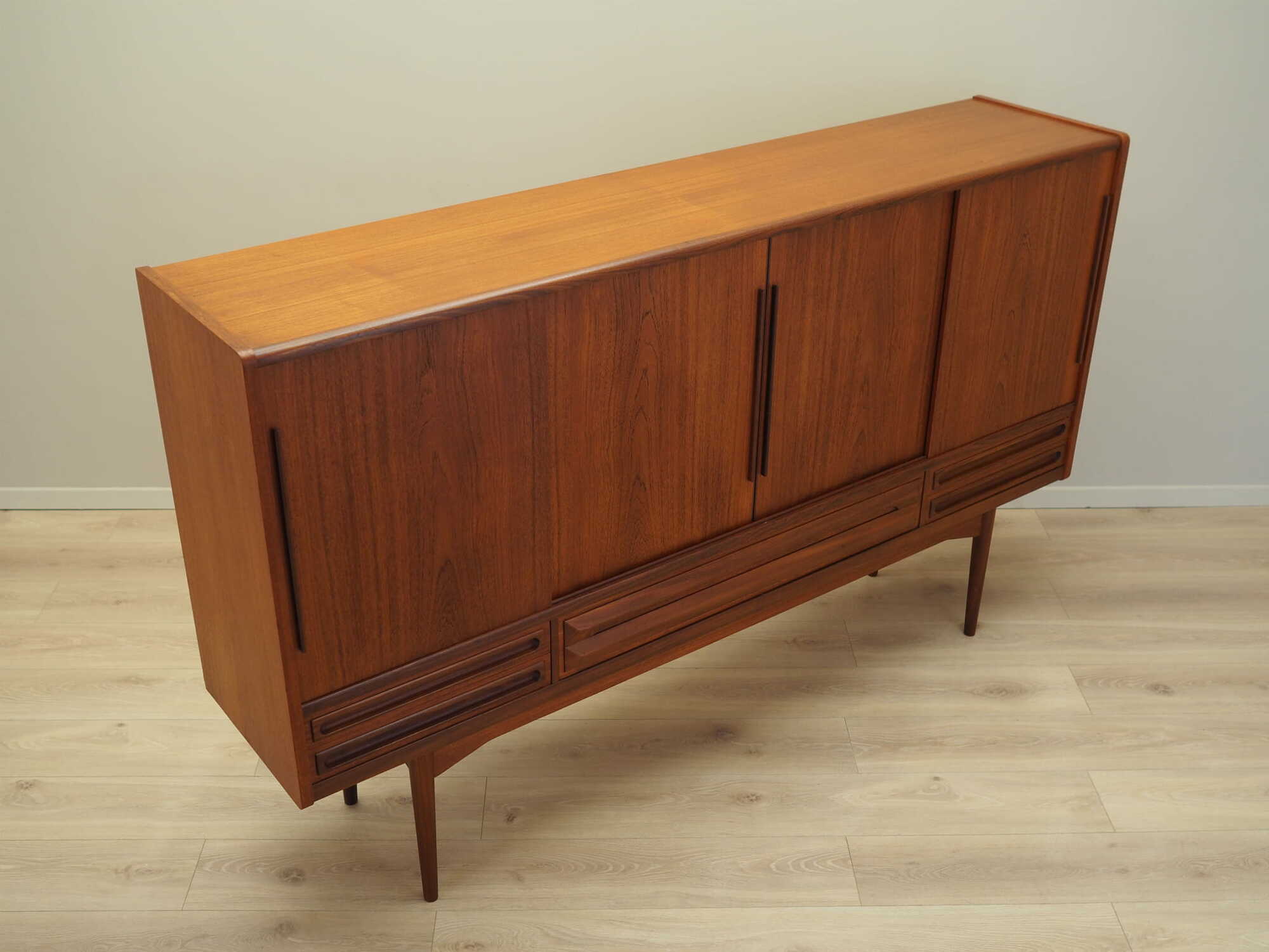 Highboard Holz Braun 1960er Jahre 7