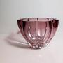 Vintage bowl crystal magenta 1980s 3