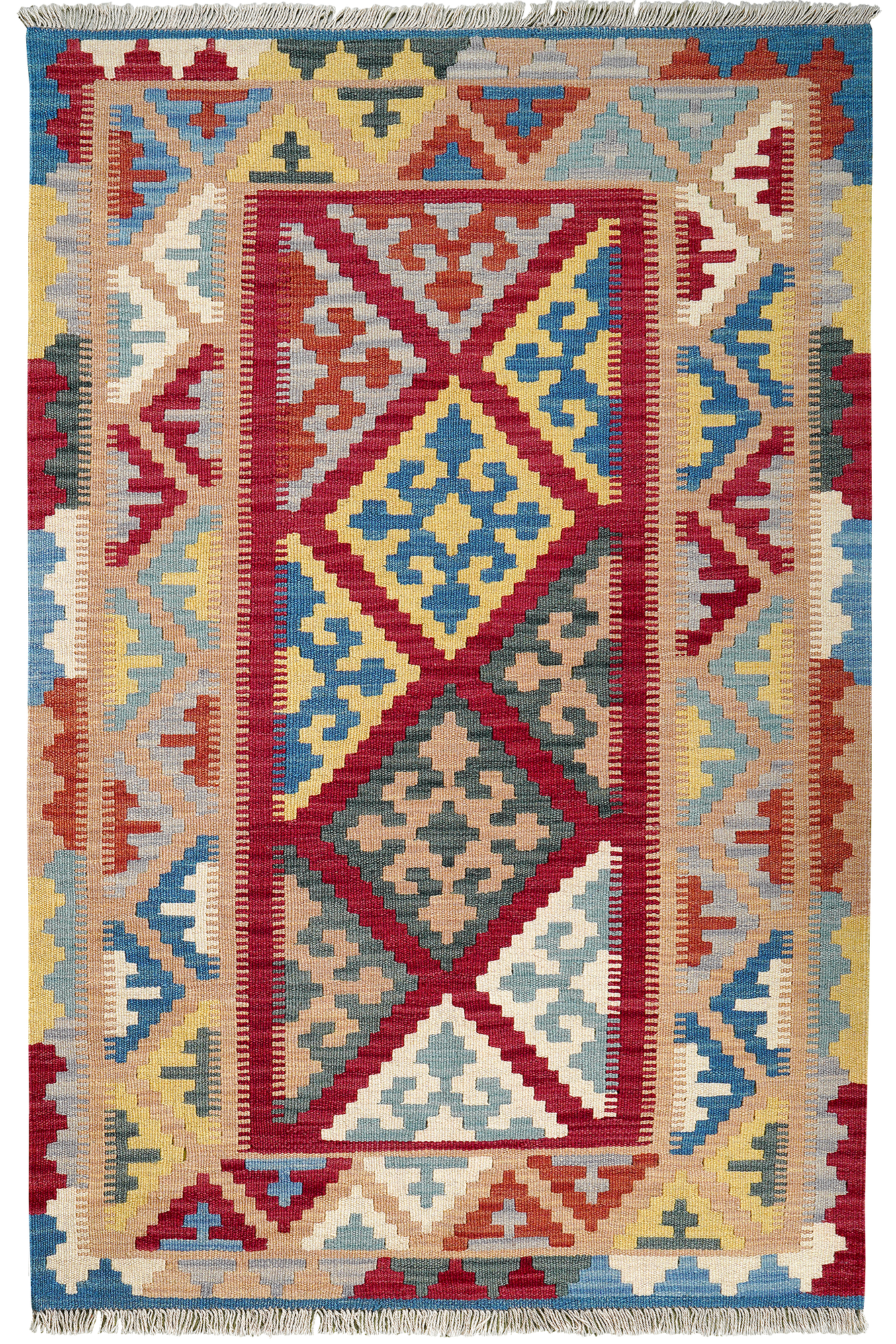Kilim Gashgai Teppich Mehrfarbig 0