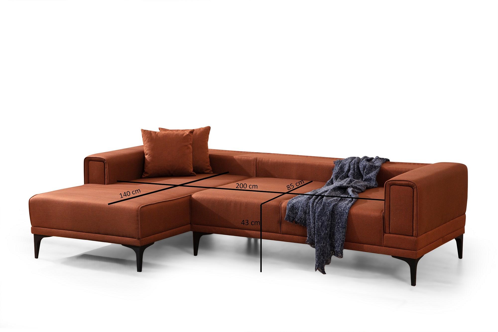 Horizon Ecksofa Links Rot 8