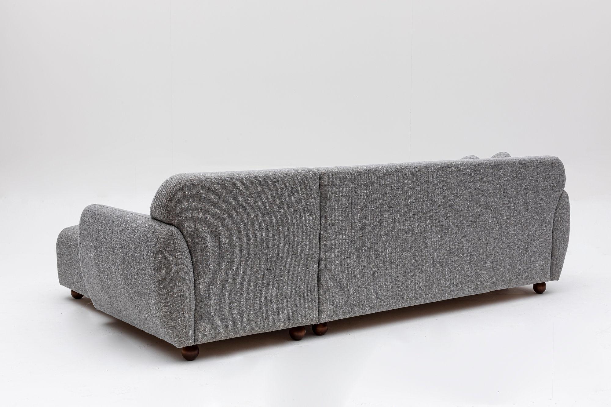 Eddy Ecksofa Rechts Hellgrau 9