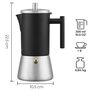 Espressokocher Edelstahl 300 ml Schwarz 4