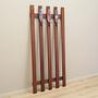 Teak wall coat rack 1970s 2