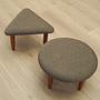 2-piece stool set brown 1990s 4