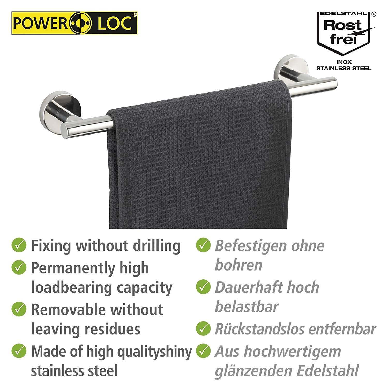 Badetuchstange Bosio Edelstahl Silber 4