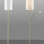 LED Stehleuchte Webstoff Messing 1