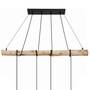 4-flame pendant light Eucalyptus solid wood iron black 2