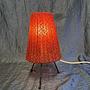 Vintage Tischlampe Dreibeinig Rot 50er Jahre 2