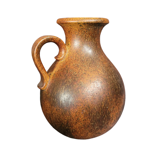 Vintage Vase Keramik Braun Schwarz 0
