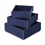 Korb S 100% Recyceltes Leder Blau 2