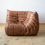 Togo Ecksofa Glattleder Folk Brown 1