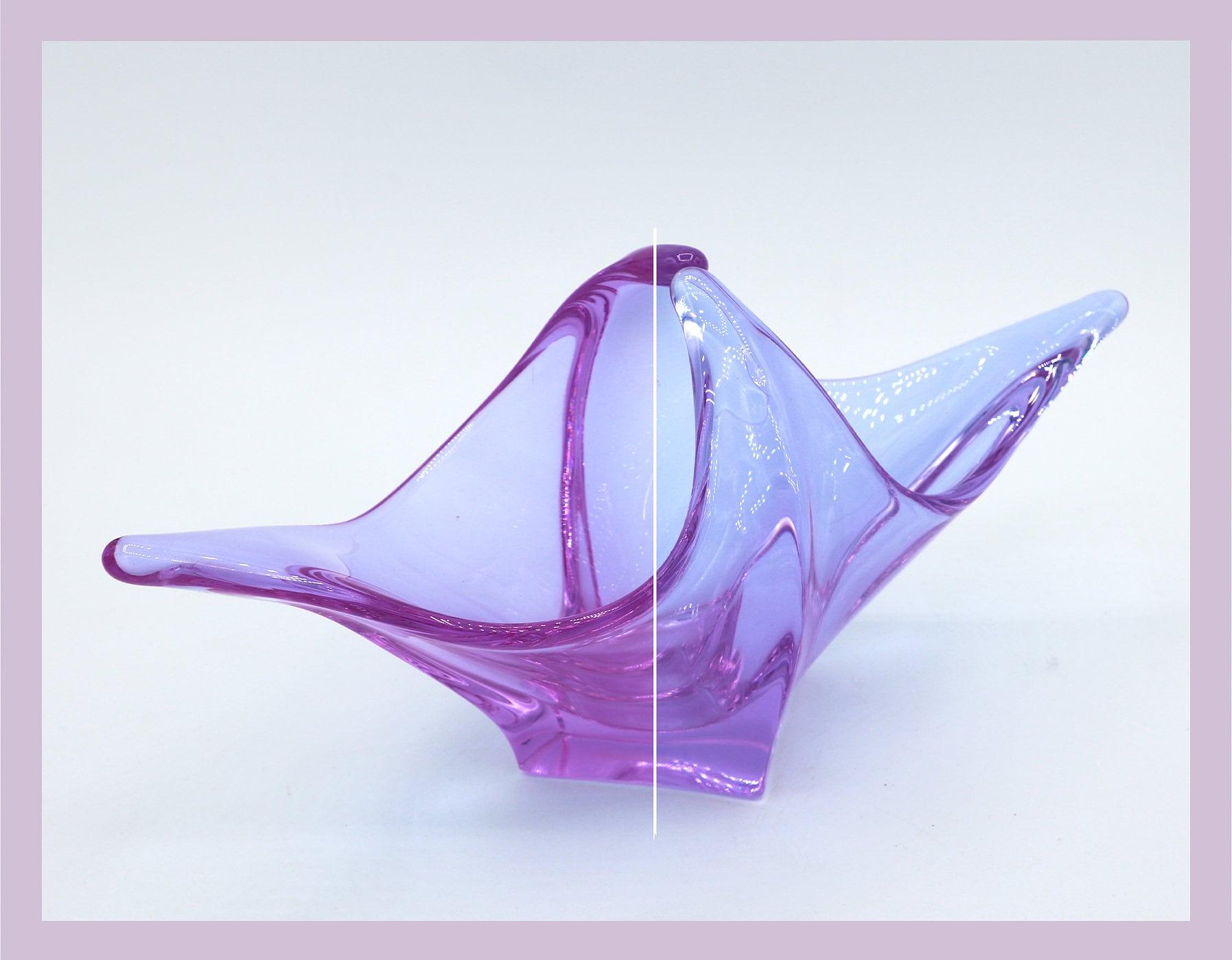 Vintage bowl Alexandrite glass pink 6