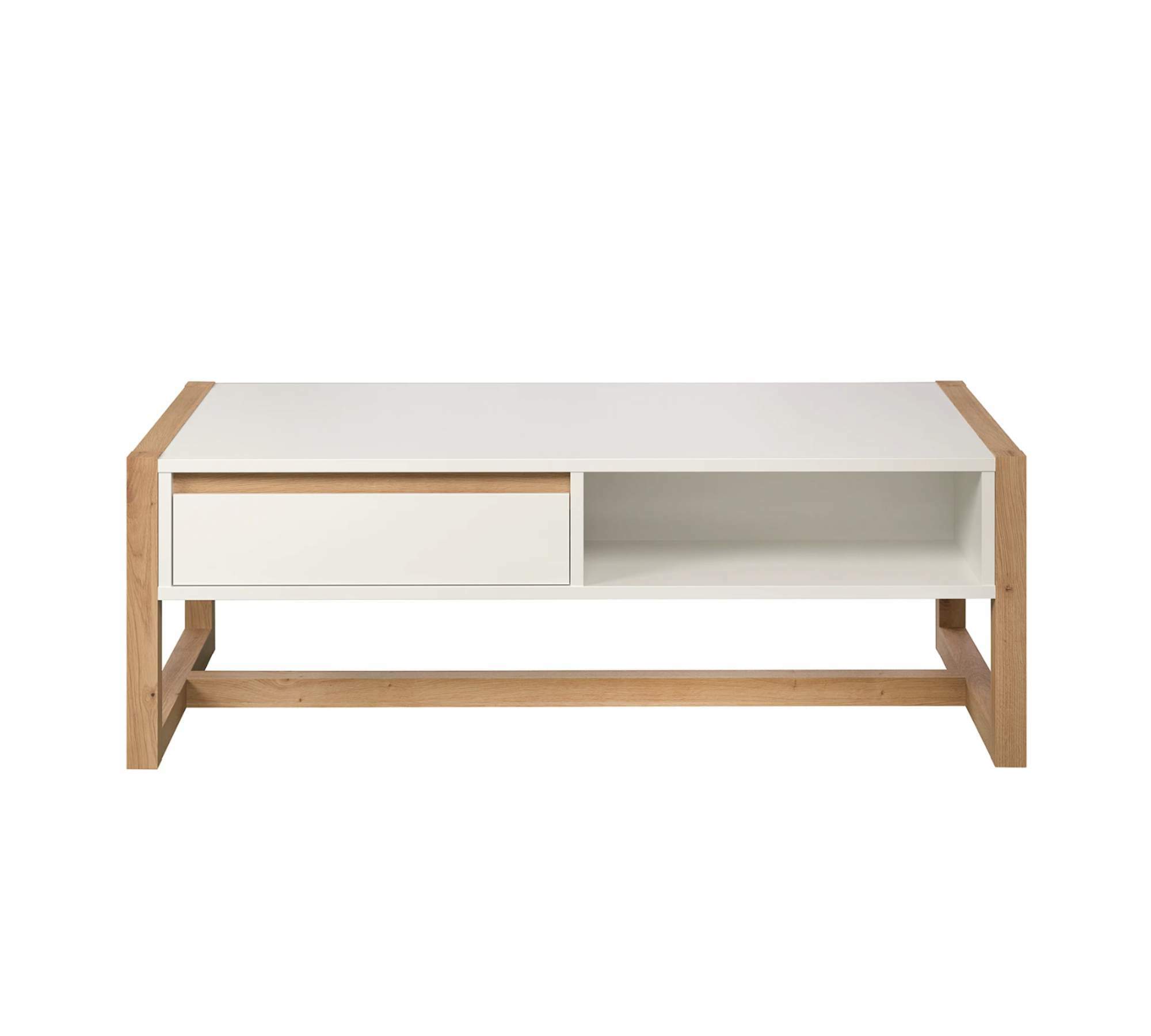Couchtisch Eiche Artisan Dekor Weiß 2
