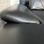 Sofa Chaise Lounge Left Leather Black 9