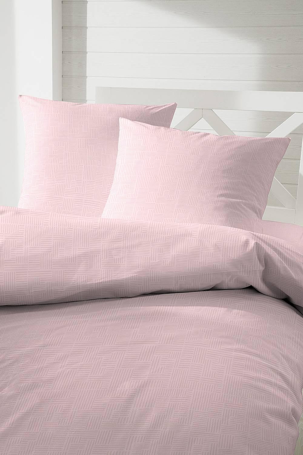 Mini Me Biber-Bettwäsche-Set Baumwolle Weiß Pink 135x200cm 4