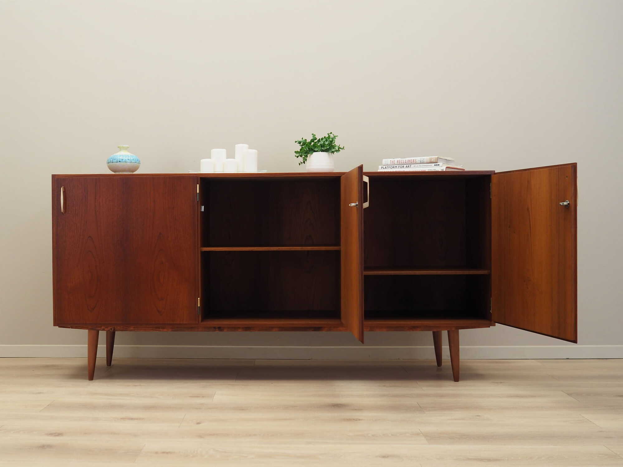 Vintage Sideboard Teakholz Braun 1960er Jahre 2