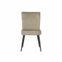 2x Dining chair steel fabric beige 3