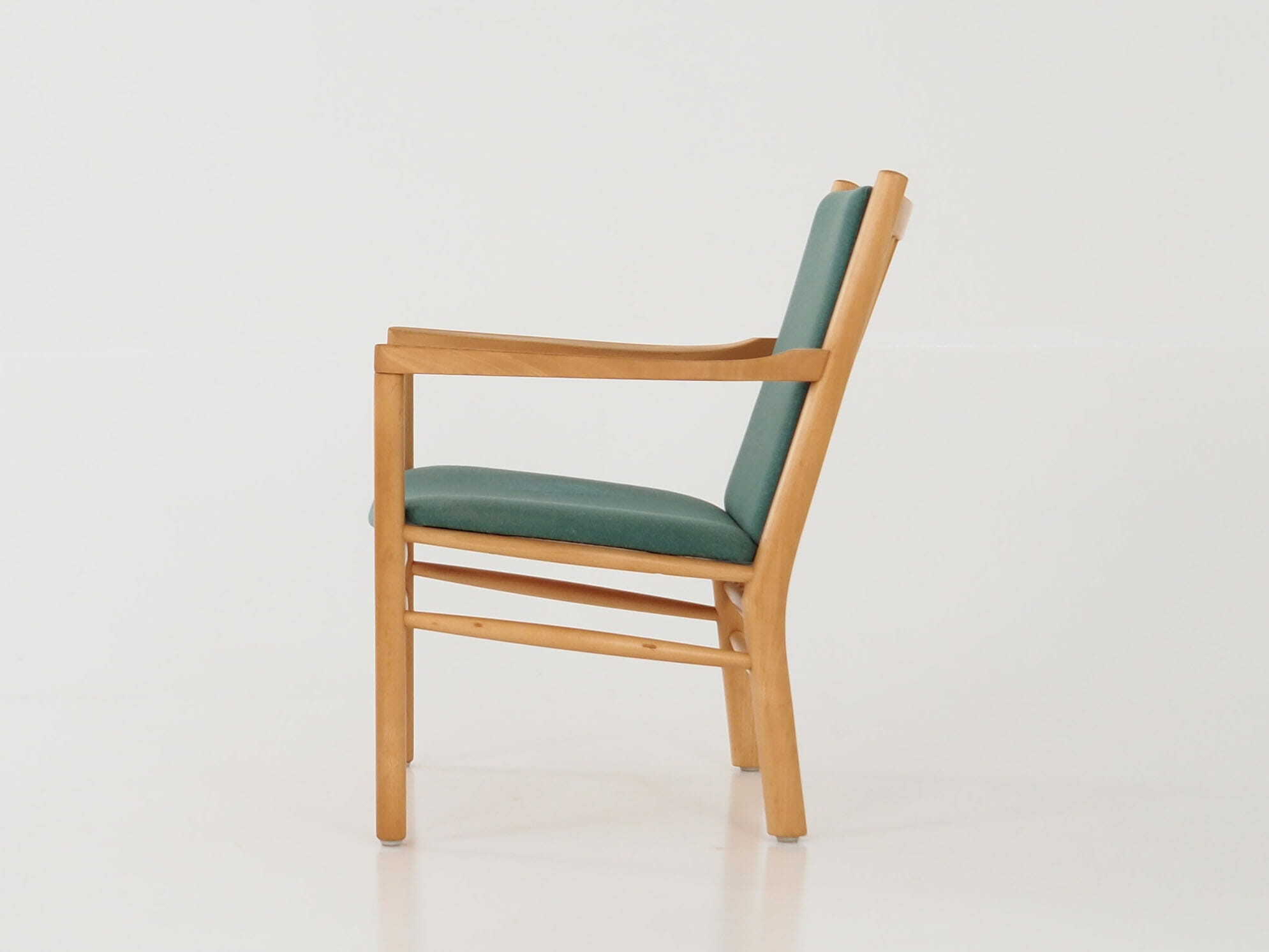 Vintage Stuhl Buchenholz Grün 1970er Jahre 3