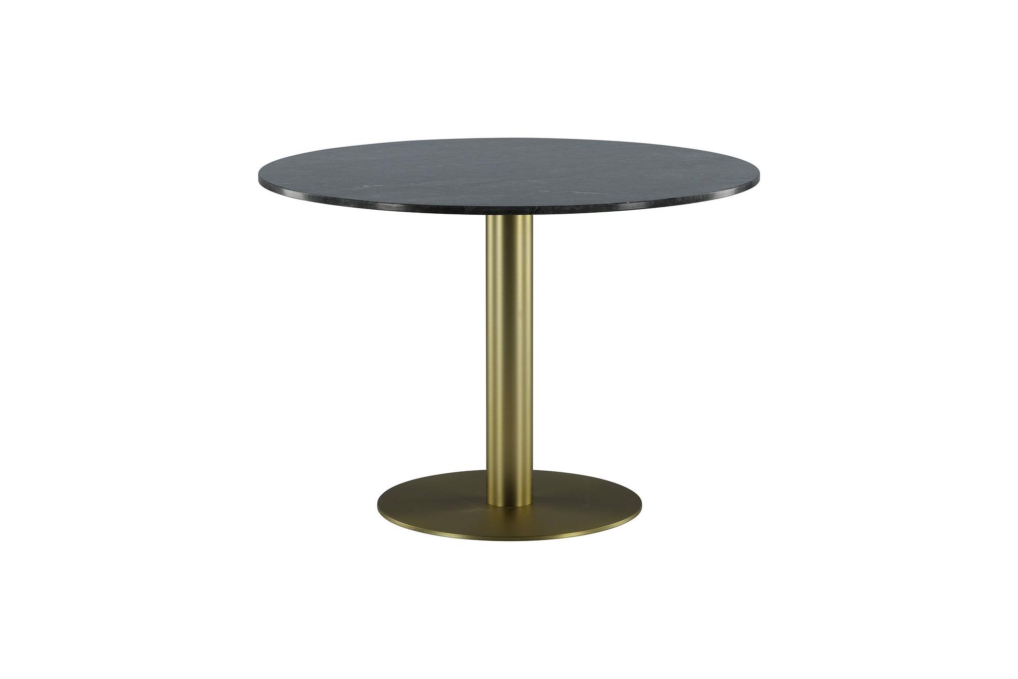 Estelle Dining Table Grey Marble Brass Ø106cm 6
