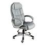 Office chair faux leather gray 0
