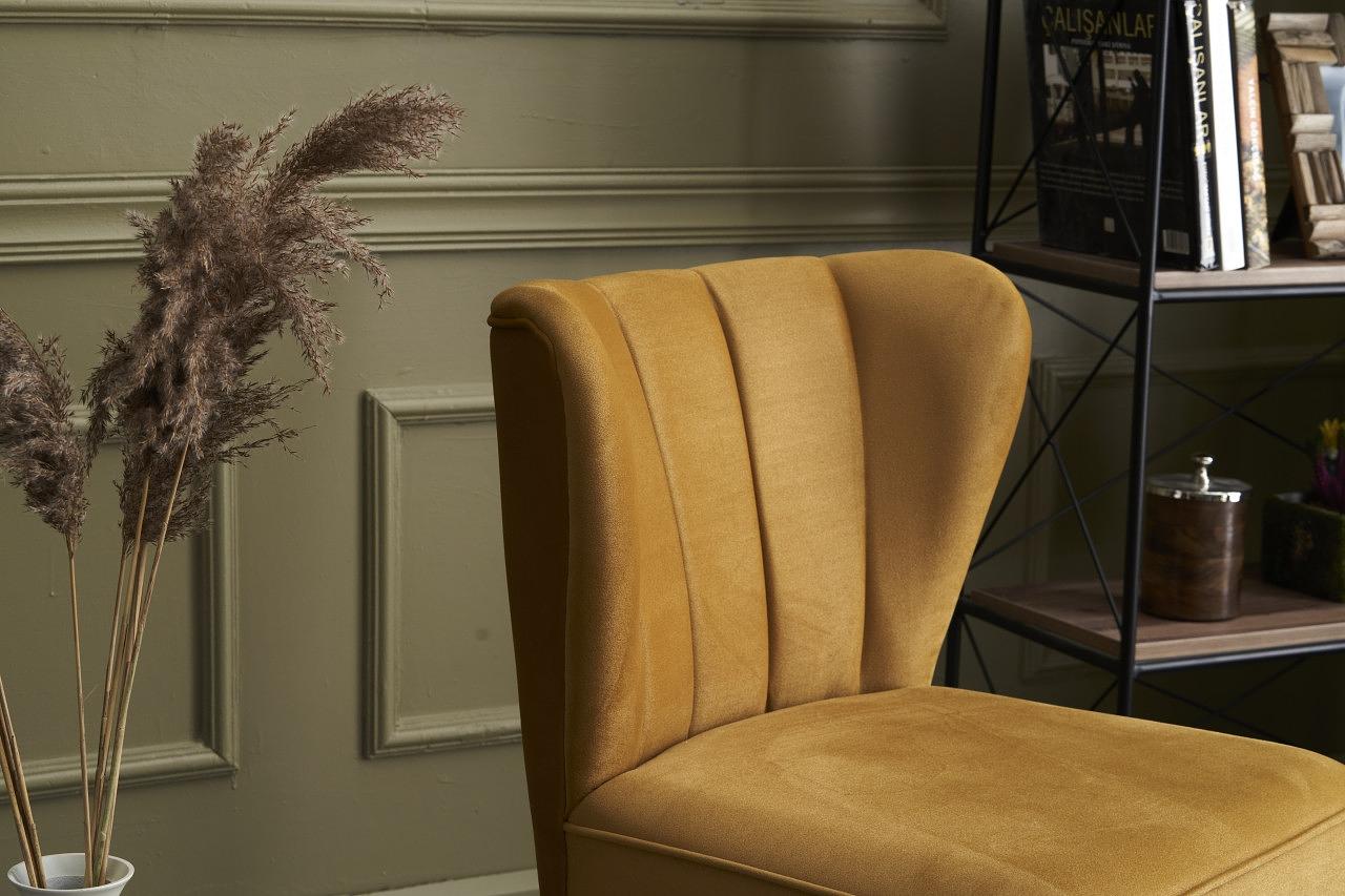 Layla Armchair Wood Veneer Gold 1