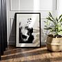 Fashion Art Print with Frame Black White 3