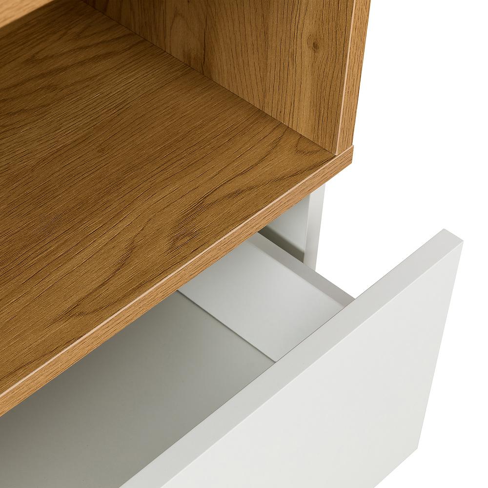 MELMO K Highboard Schrank Holz Weiß 2