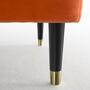 Hocker Aldo Samt Orange 3