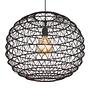 1-Light Rivard Pendant Light Paper Iron Black ⌀59cm 1