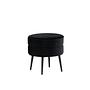 Pot Pouf Samt Schwarz Ø40cm 5