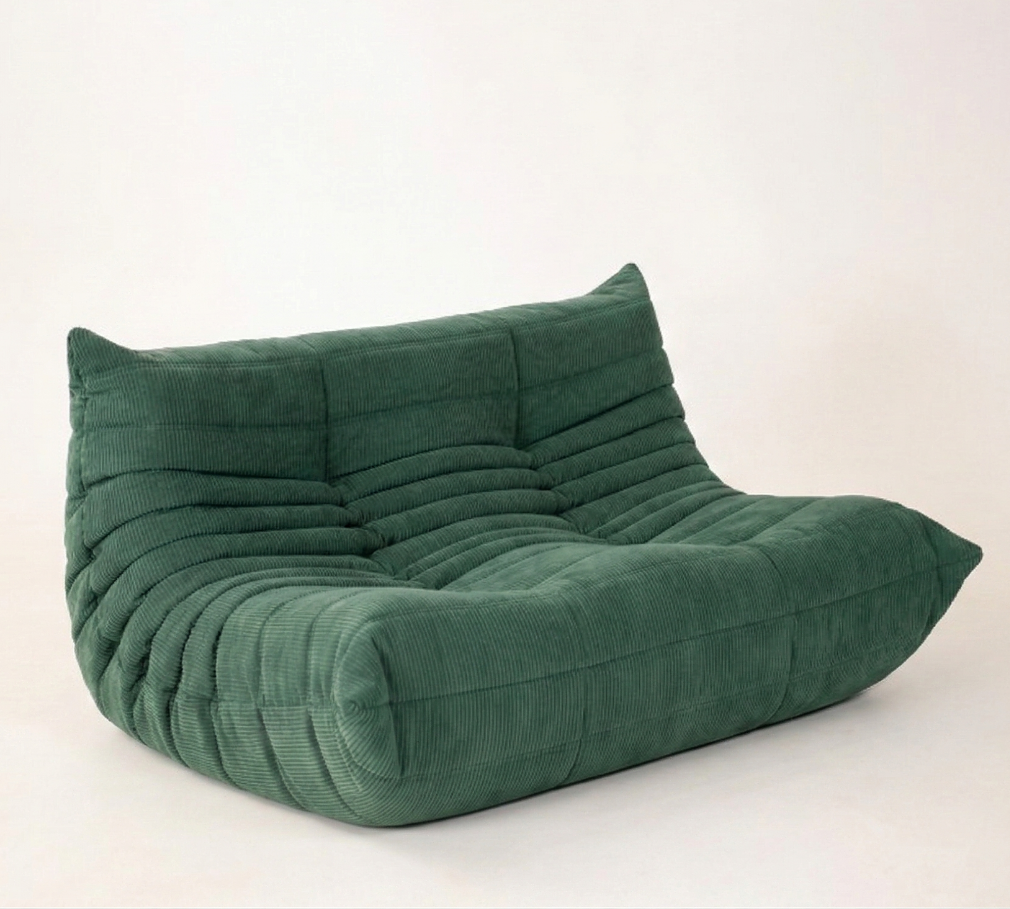 Togo 2-Sitzer Sofa Cord Tannengrün 1