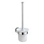 WC-Bürste Bosio I Milchglas Edelstahl Silber 0