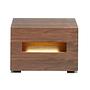 Bedside table Walnut Steel 1