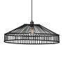 1-Flame Pendant Lamp Tapa Iron Bamboo Black 0