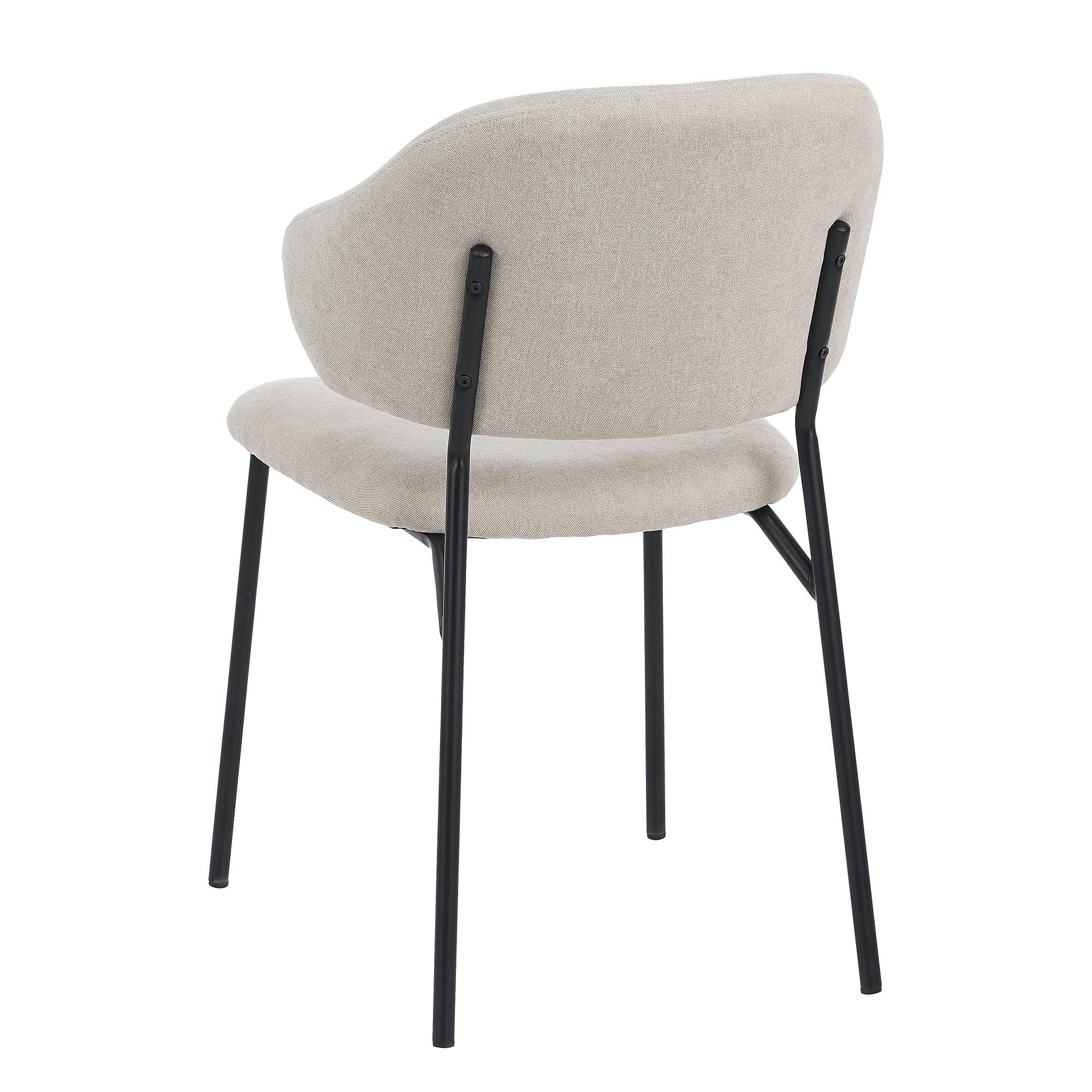 Upholstered chair Meramo set of 4 Beige 4