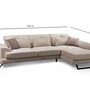 Sofa Chaise Lounge Right Ecru 9