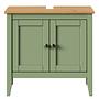 Belleria Typ B Waschbeckenunterschrank Massivholz Grün 4