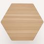 Hexagonaler Couchtisch hochwertiges Holz 75cmx75cm 2