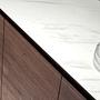 Sideboard walnut wood marble look 5