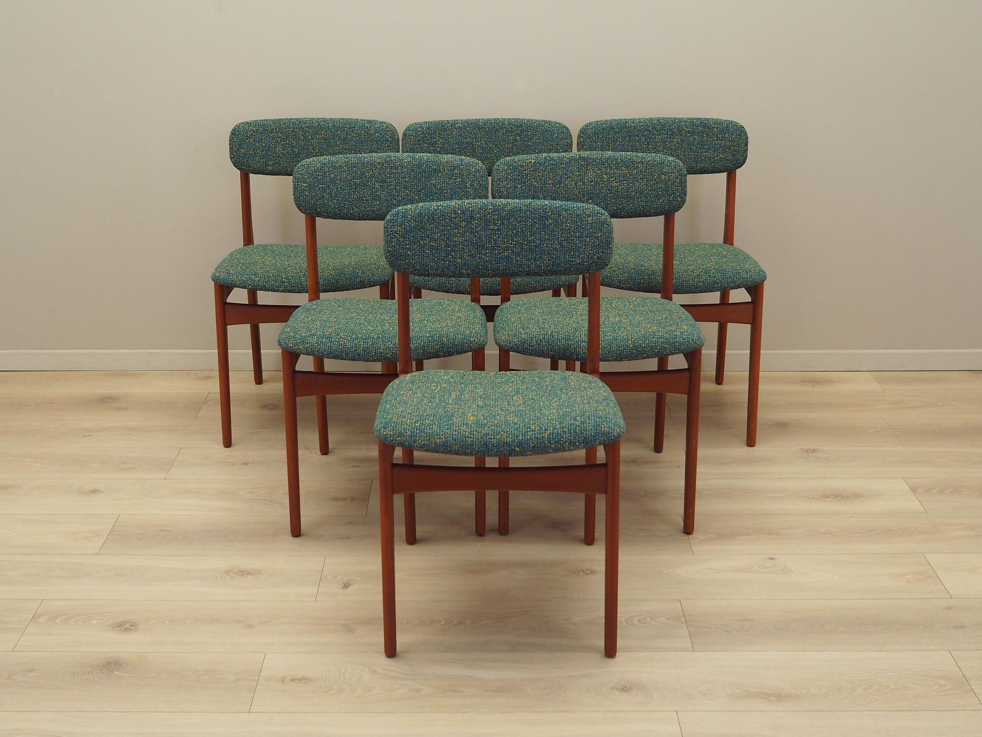 6x Esszimmerstühle Teakholz 1960er Jahre 3