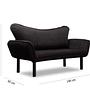 Chatto Schlafsofa 2-Sitzer Schwarz 7