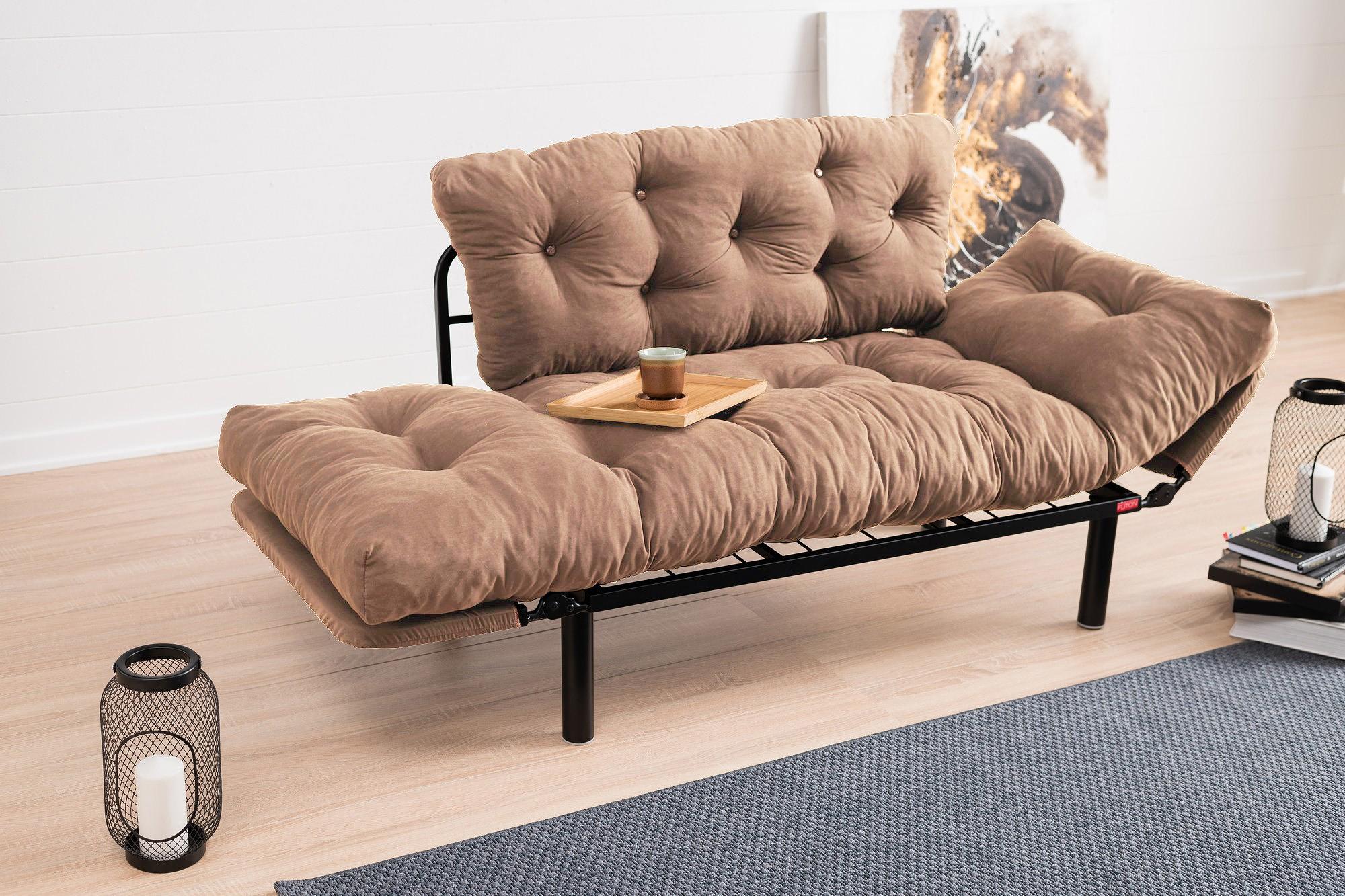 Nitta Sofa Bed 2-Seater Light Brown 5