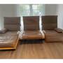 Edit Free Motion Sofa 3-Sitzer Leder Holz Braun 0