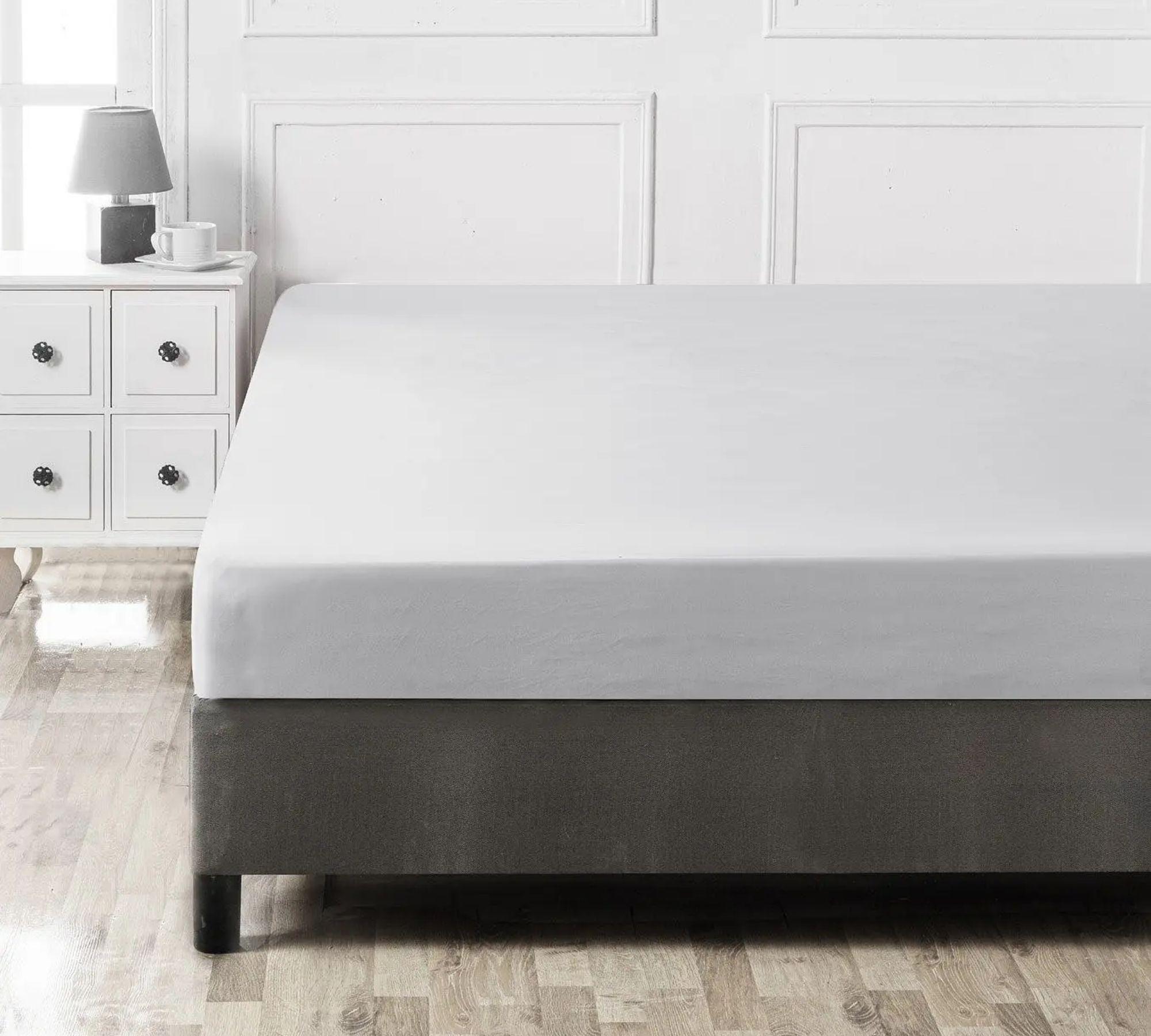 Lenzuolo con angoli Cotone Grigio 100cm x 200cm 0