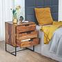 Nightstand Keneba Sheesham Black Solid 4