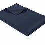 Leichte Decke aus Waffelpiqué 100% Baumwolle Navy Single 0